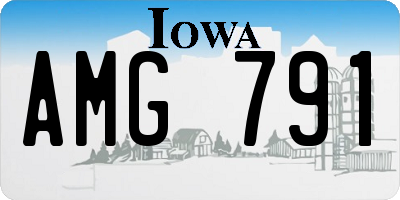 IA license plate AMG791
