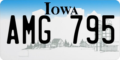 IA license plate AMG795