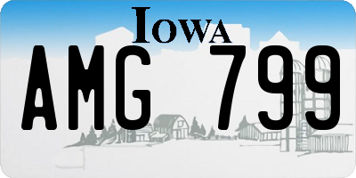 IA license plate AMG799