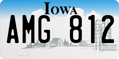 IA license plate AMG812