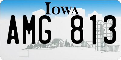 IA license plate AMG813