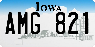 IA license plate AMG821