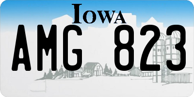 IA license plate AMG823