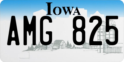 IA license plate AMG825
