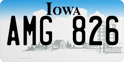 IA license plate AMG826