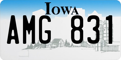 IA license plate AMG831