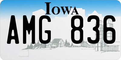 IA license plate AMG836