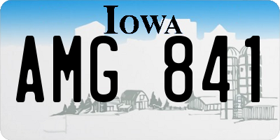 IA license plate AMG841