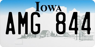 IA license plate AMG844