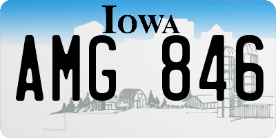 IA license plate AMG846