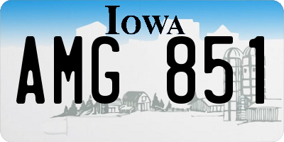 IA license plate AMG851