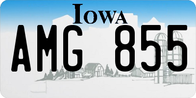 IA license plate AMG855