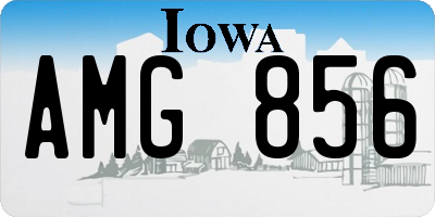 IA license plate AMG856