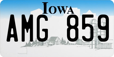 IA license plate AMG859
