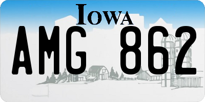 IA license plate AMG862