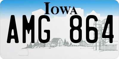 IA license plate AMG864