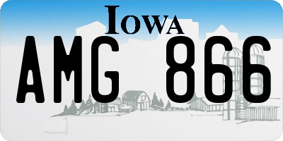 IA license plate AMG866