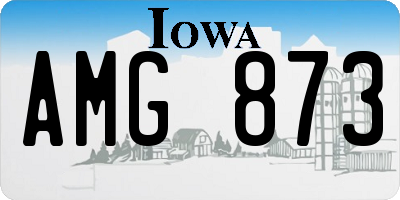 IA license plate AMG873