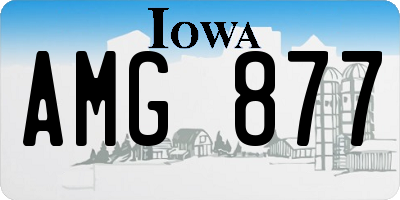 IA license plate AMG877