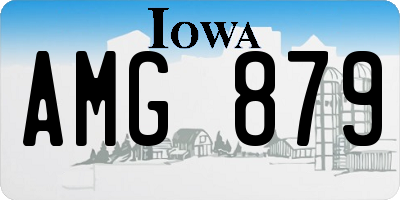 IA license plate AMG879