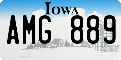 IA license plate AMG889