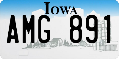 IA license plate AMG891