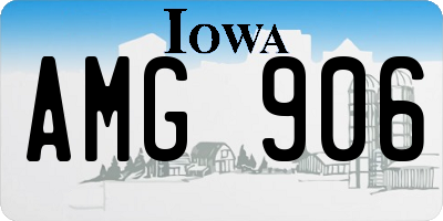 IA license plate AMG906