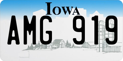 IA license plate AMG919