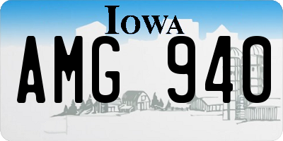 IA license plate AMG940