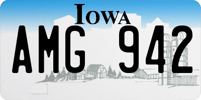 IA license plate AMG942