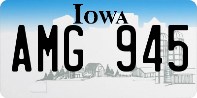 IA license plate AMG945