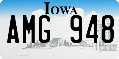IA license plate AMG948