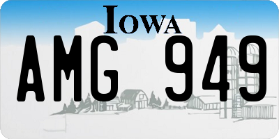 IA license plate AMG949