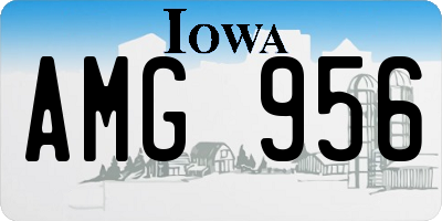 IA license plate AMG956