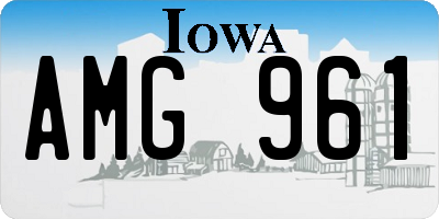 IA license plate AMG961