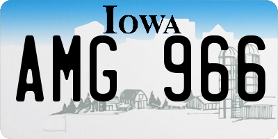 IA license plate AMG966