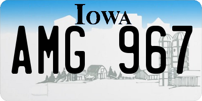 IA license plate AMG967