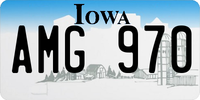 IA license plate AMG970
