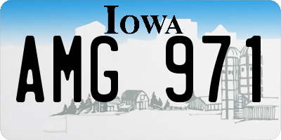 IA license plate AMG971