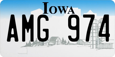 IA license plate AMG974
