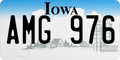 IA license plate AMG976
