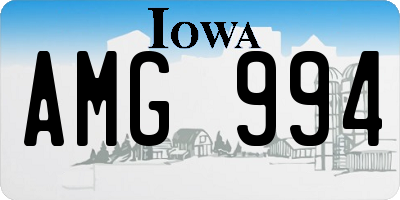 IA license plate AMG994