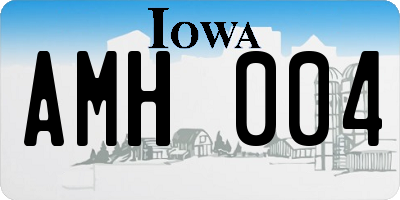 IA license plate AMH004