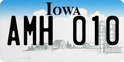 IA license plate AMH010