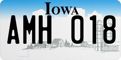 IA license plate AMH018