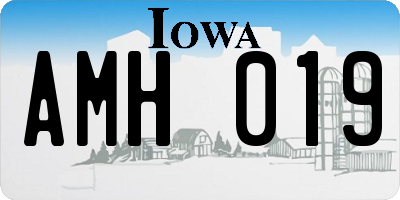 IA license plate AMH019