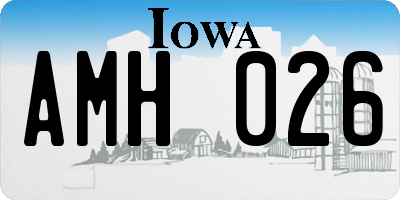 IA license plate AMH026