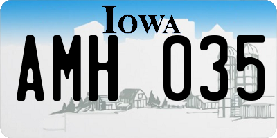 IA license plate AMH035