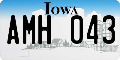 IA license plate AMH043
