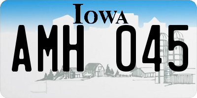 IA license plate AMH045
